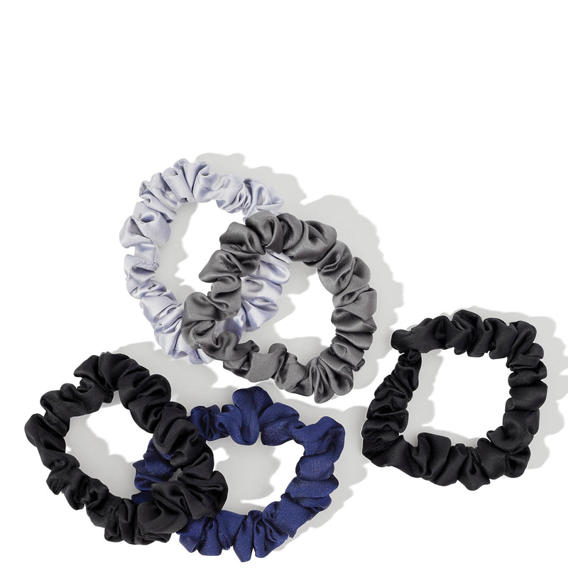 Kitsch Midnight Satin Petite Scrunchies 5pc Set