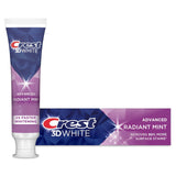Crest 3D White Fluoride Anticavity Whitening Toothpaste, Radiant Mint, 2.4 OZ