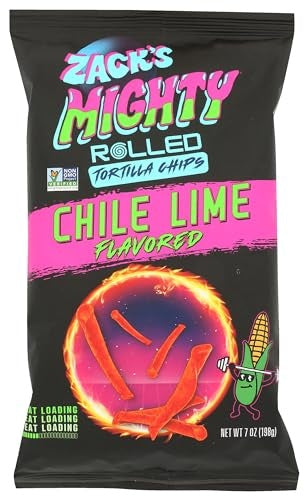 Zack's Mighty, Chile Lime Rolled Tortilla Chips, 7 Oz