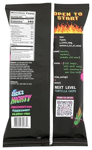 Zack's Mighty, Chile Lime Rolled Tortilla Chips, 7 Oz