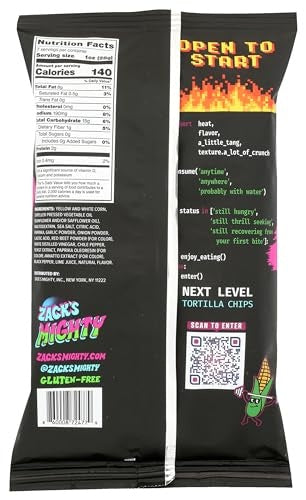 Zack's Mighty, Chile Lime Rolled Tortilla Chips, 7 Oz