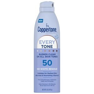 Coppertone Every Tone Lightweight Sunscreen Spray SPF 50 with Vitamin E 5 oz
