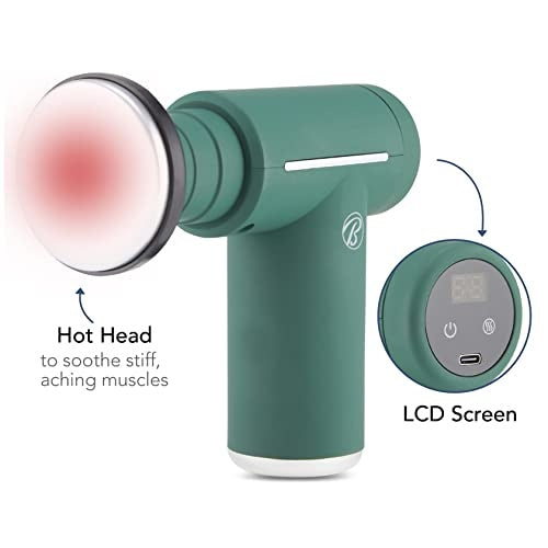 Bally Recovery Massage Gun Cordless with 6 Heads and Hot Cold Therapy