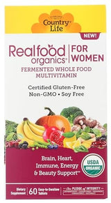 Country Life Realfood Organics Women's Multivitamin Tablets, 60 ct