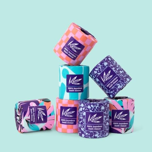 Bim Bam Boo Bamboo Toilet Paper 2 Ply - 8 Double Rolls, 320 Sheets per Roll