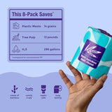 Bim Bam Boo Bamboo Toilet Paper 2 Ply - 8 Double Rolls, 320 Sheets per Roll