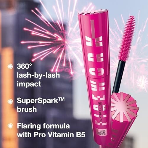Maybelline Lash Sensational Firework Washable Blackest Black - 0.33 Fl Oz