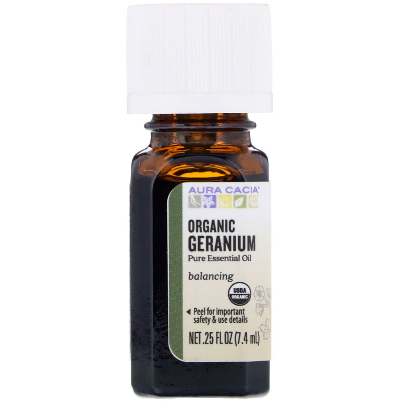 Aura Cacia Geranium Essential Oil, 0.25 fl oz