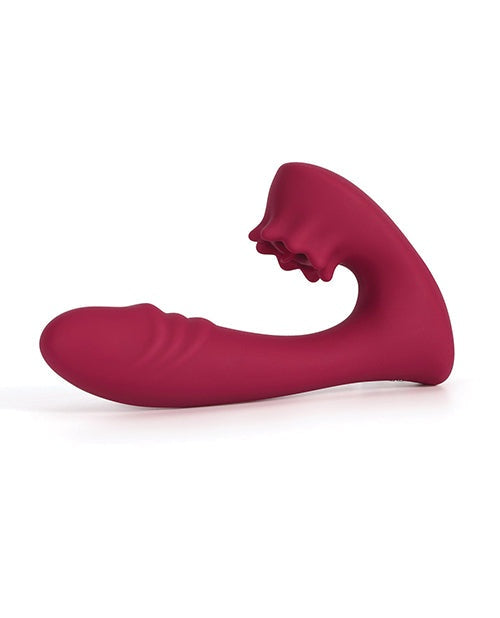 Lacy G-Spot Vibrator With Tongue Licker
