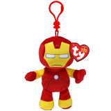 TY Marvel Iron Man Plush Keychain, 4 in