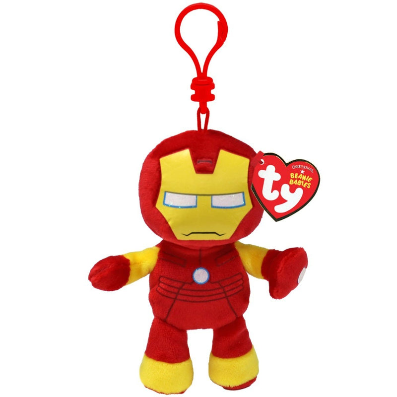 TY Marvel Iron Man Plush Keychain, 4 in