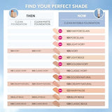 Covergirl Clean Invisible, Foundation, Blendable Formula, Buildable Coverage, Lightweight, Natural Finish, Non-Comedogenic 30ml