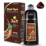 Meidu Hair Dye Color Shampoo 3 in 1 Natural Herb (Dark Brown) 500 ml