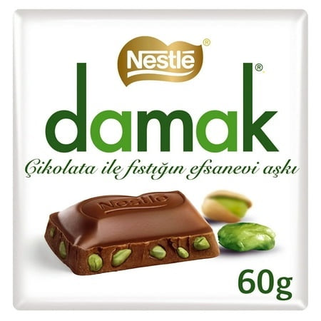 Nestle Damak Milk Chocolate with Pistachio 60g