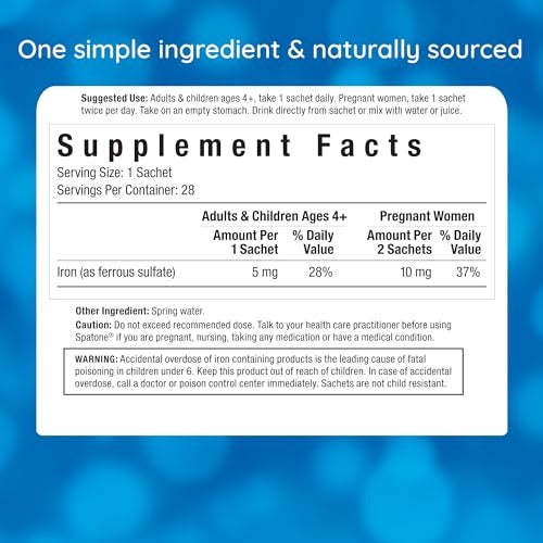 Spatone Liquid Iron Supplement Original Flavor 25ml x 28 Sachets