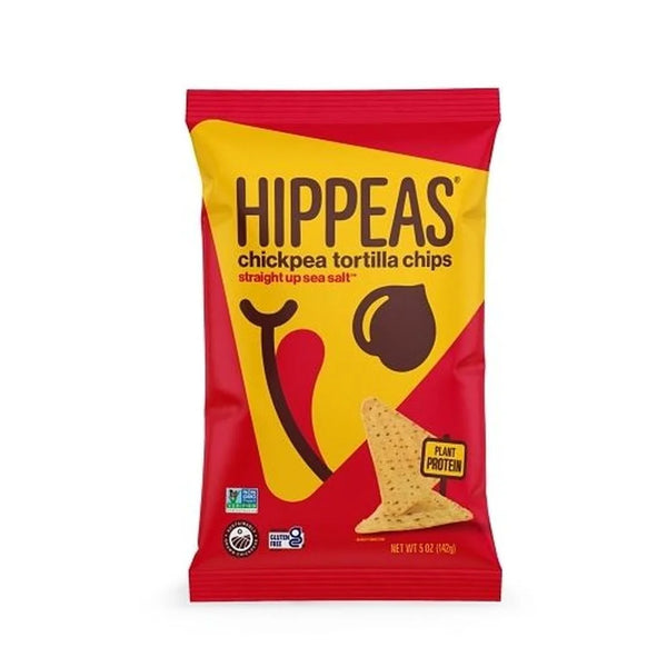 HIPPEAS NO GMO Straight Up Sea Saf Chips Tortilla Chips, 5 onzas