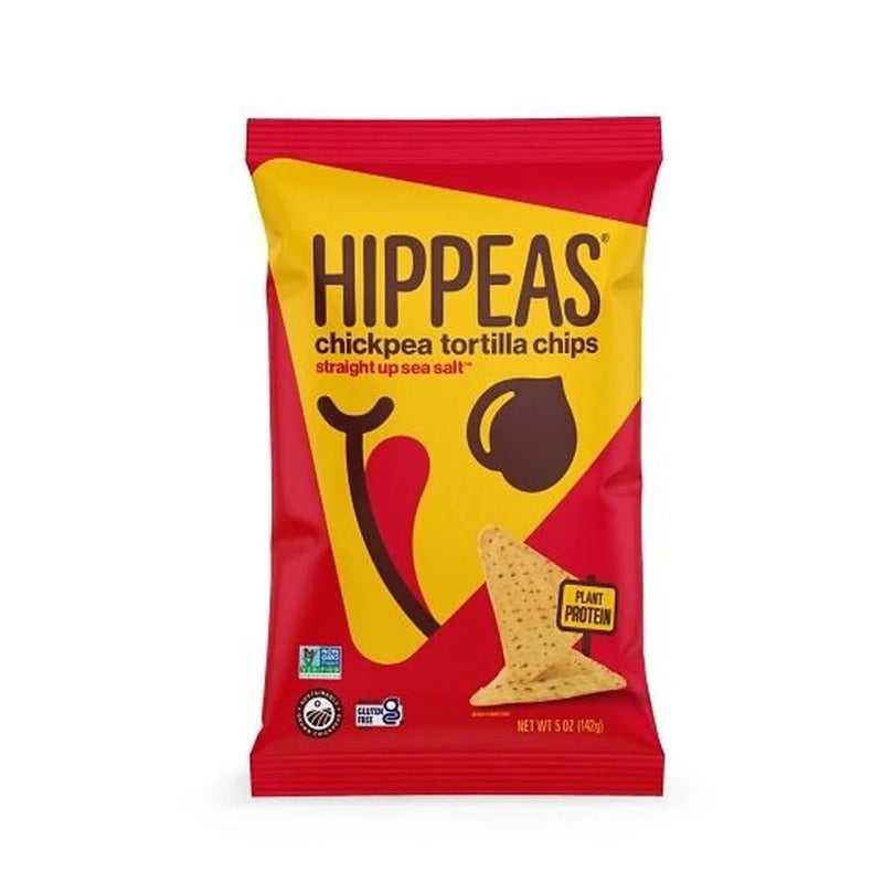 HIPPEAS NO GMO Straight Up Sea Saf Chips Tortilla Chips, 5 onzas