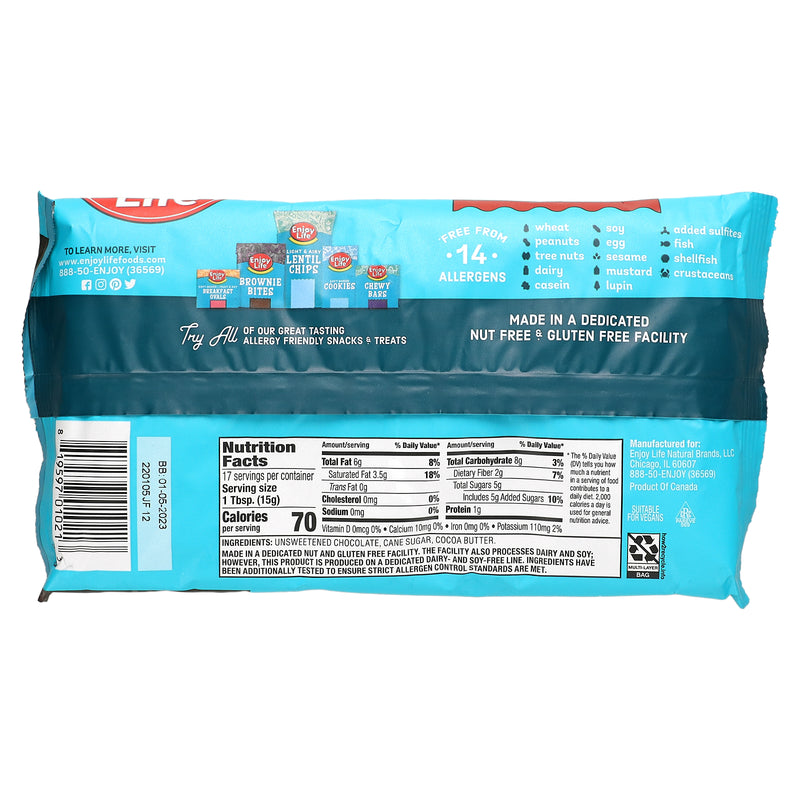 Enjoy Life Morsels 100% Real Chocolate Dark 9 oz