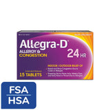 Allegra-D 24 Hour Allergy & Congestion Relief Tablets, 15 Count