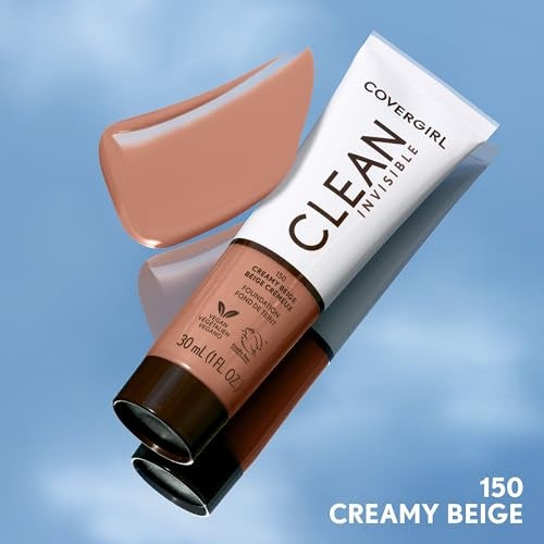 Covergirl Clean Invisible Liquid Makeup, Creamy Beige,