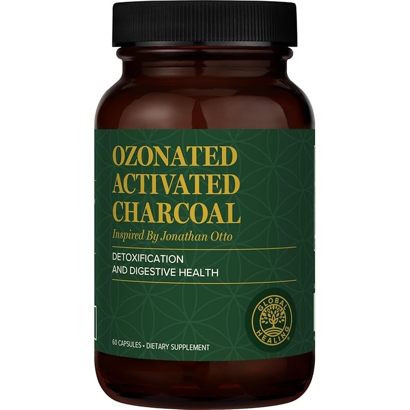 Global Healing Ozonated Activated Charcoal Capsules 60 Count