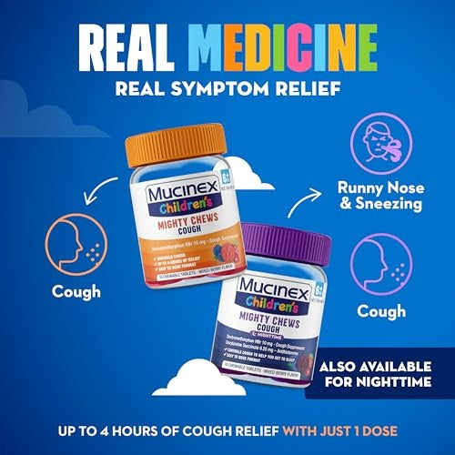 Mucinex Children's Daytime Cough Relief Chews, Mixed Berry, 16 ct