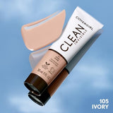Covergirl Clean Invisible, Foundation, Blendable Formula, Buildable Coverage, Lightweight, Natural Finish, Non-Comedogenic 30ml