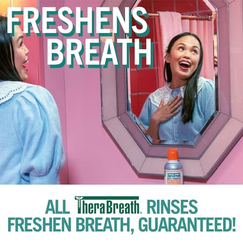 Therabreath Plaque Control Pre-Brush Oral Rinse, Refreshing Mint, 16 OZ