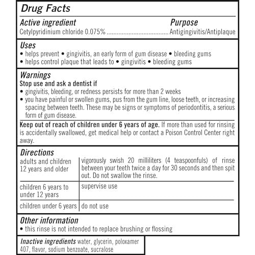 Therabreath Plaque Control Pre-Brush Oral Rinse, Refreshing Mint, 16 OZ