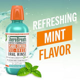 Therabreath Plaque Control Pre-Brush Oral Rinse, Refreshing Mint, 16 OZ