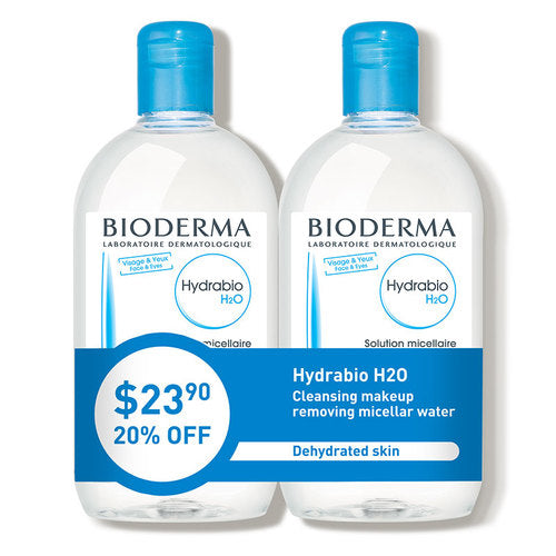 BIODERMA Hydrabio H2O Micellar Water Duo, 32.14 fl oz