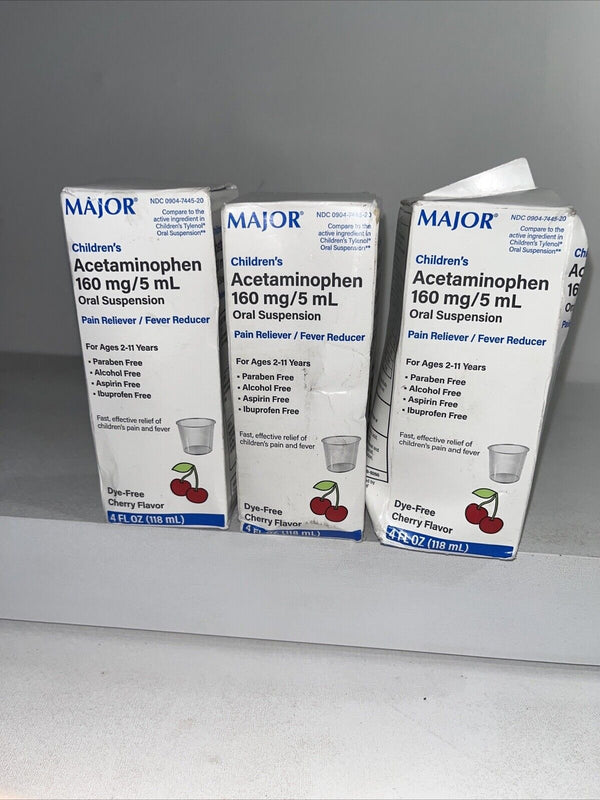 Major Pharma Children’s Acetaminophen Liquid Cherry 160mg