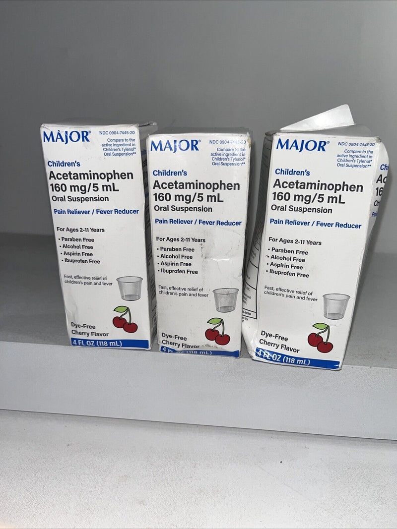 Major Pharma Children’s Acetaminophen Liquid Cherry 160mg