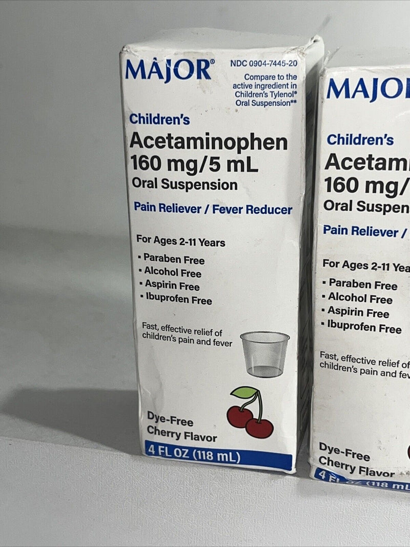 Major Pharma Children’s Acetaminophen Liquid Cherry 160mg