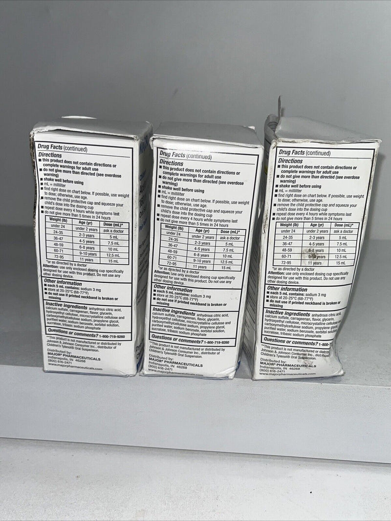 Major Pharma Children’s Acetaminophen Liquid Cherry 160mg