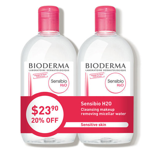 Bioderma Sensibio H2O Micellar Water Makeup Remover 16.7oz 2 Packs