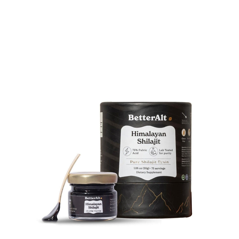 Betteralt Himalayan Pure Shilajit Resin - 85+ Trace Minerals for Energy & Immunity 1.06 Oz
