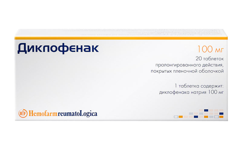 Hemofarm Diclofenac Extended-Release Tablets 100 mg, 20 Count