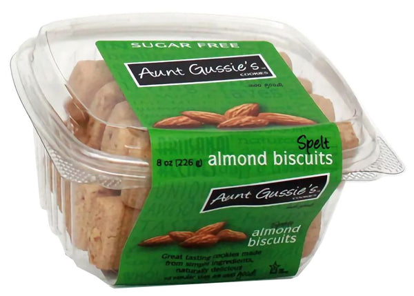 Aunt Gussie's Sugar Free Spelt Almond Biscuits 8 Oz