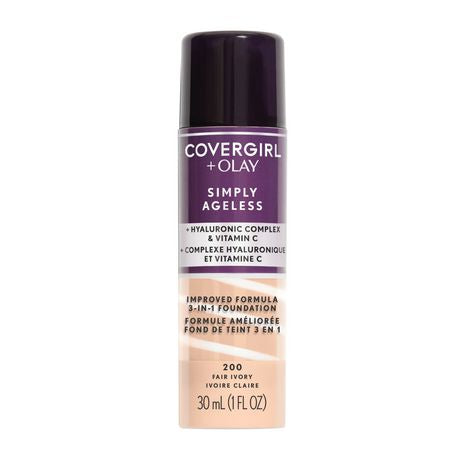 Covergirl +Olay Simply Ageless 3-in-1 Liquid Foundation, One Size, Beige