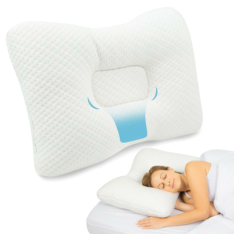 Vive Orthopedic Memory Foam Neck Pillow, High-Density, 26.77 x 18.90 In