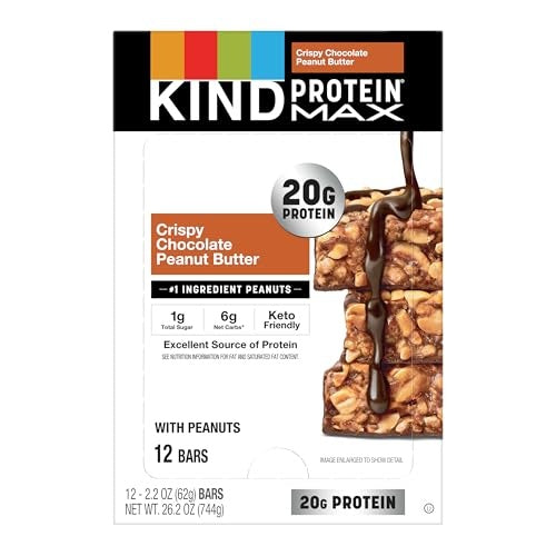 Kind Protein Max Crispy Chocolate Peanut Butter Bar, 2.2 oz