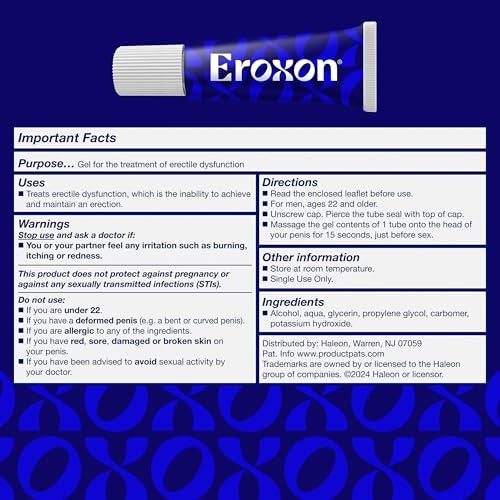 Eroxon Erectile Dysfunction Fast Acting Gel 4ct