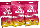 Halls Cough & Throat Relief + Energy Support, Strawberry Lemonade, 25 CT