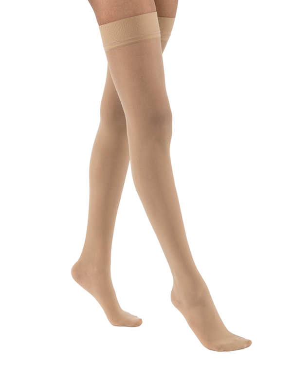 Jobst Ultrasheer Thigh High Closed Toe 20-30 With Silicone Band Natural