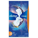 Always Infinity Feminine Pads with Wings, Size 4, Overnight, 26 CT