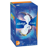Always Infinity Feminine Pads with Wings, Size 4, Overnight, 26 CT