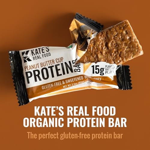 Kates Real Food Peanut Butter Organic Protein Bars 2.2 Oz