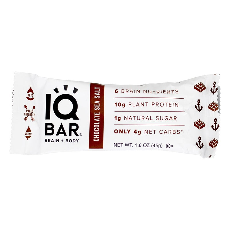 IQ Bar Chocolate Sea Salt, 45 G