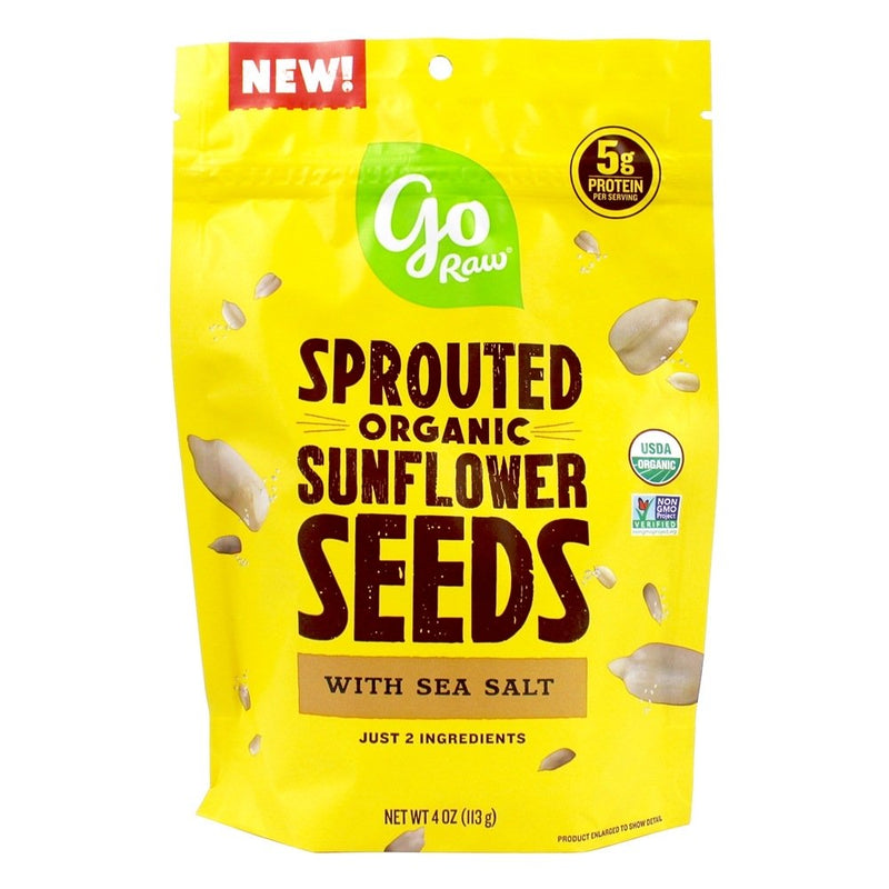 Go Raw Organic Sprouted Sunflower Seeds Sea Salt 4 Oz